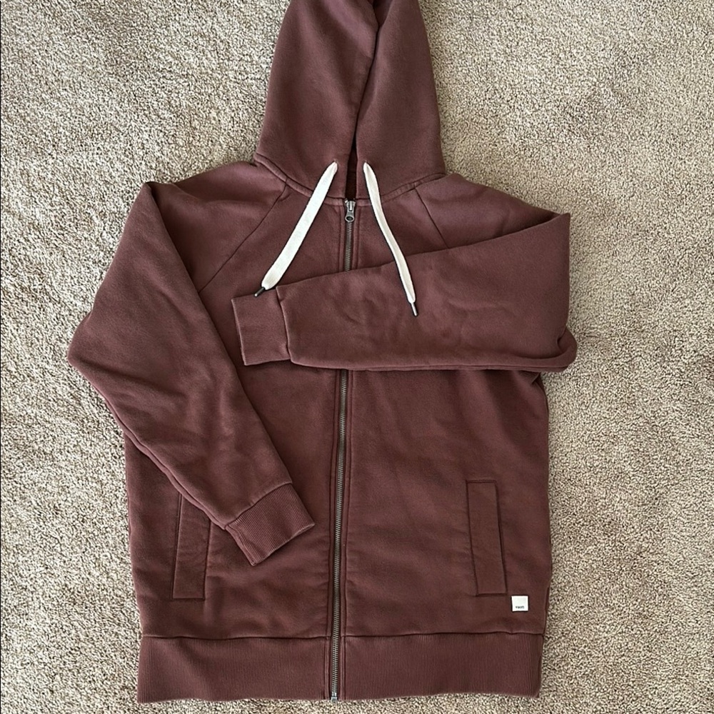 Brown Zip-Up Hoodie